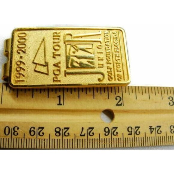 Money Clip Jr PGA Tour 1999-2000 Golf Foundation N Florida Gold T Cash ID Holder - Picture 2 of 8
